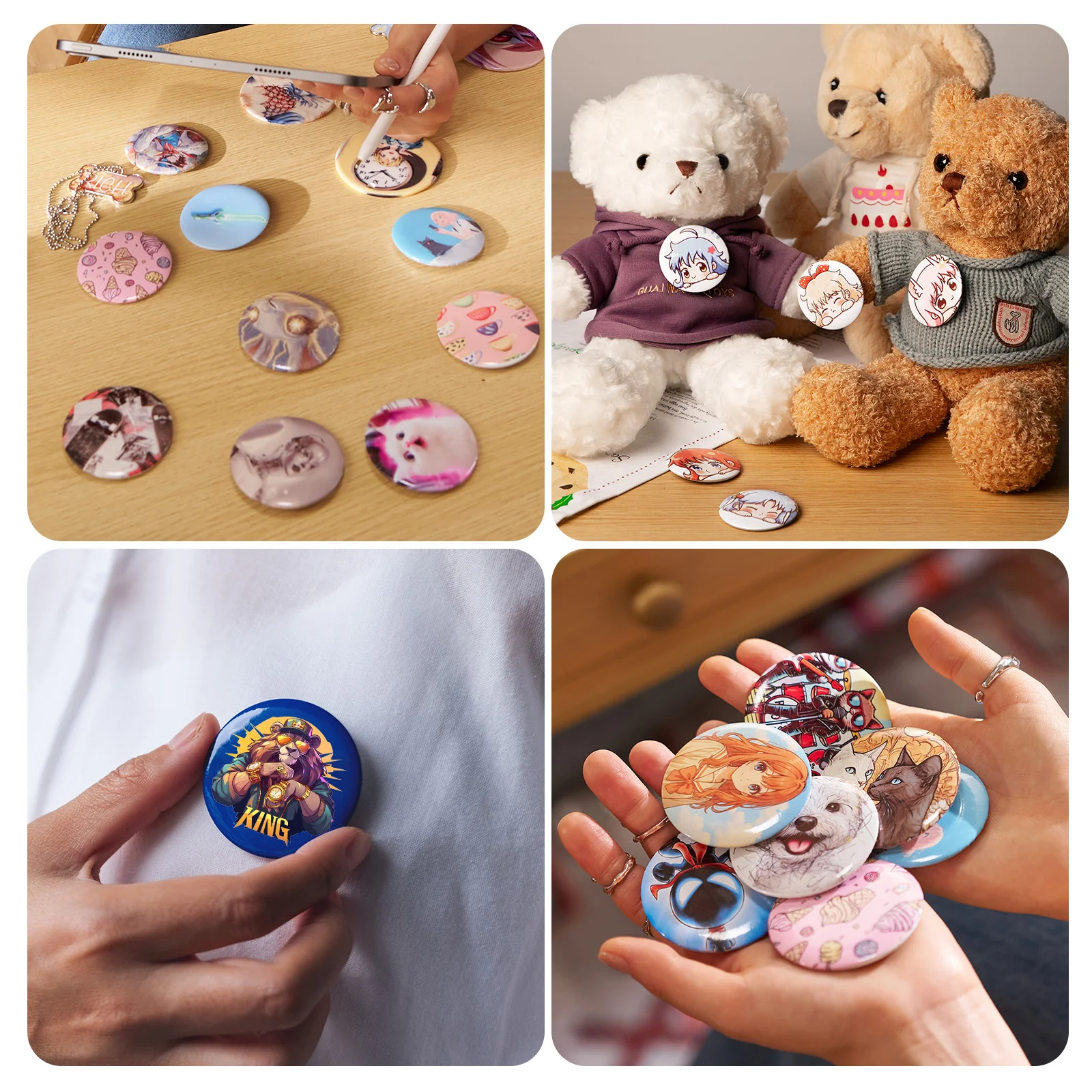 58mm Sublimation Badge - 3 Pcs/51 Pcs, For H17 - Image 6
