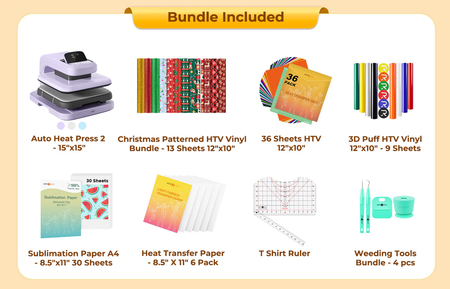 [Mid-Year Best Deal] HTVRONT Auto Heat Press 2+Great Value Bundle - Image 17