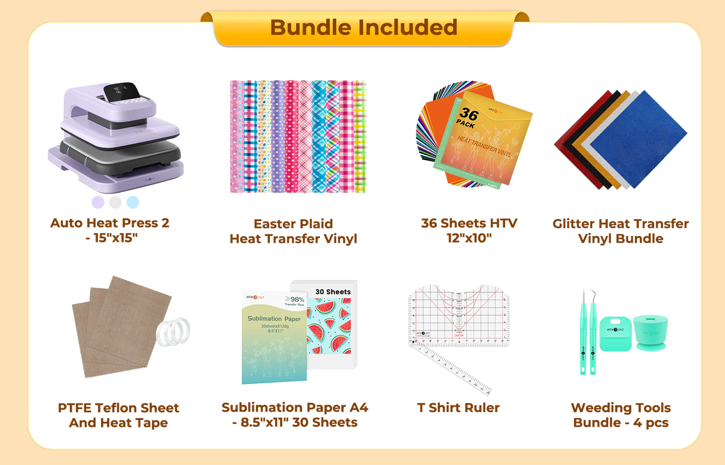 [Mid-Year Best Deal] HTVRONT Auto Heat Press 2+Great Value Bundle - Image 19