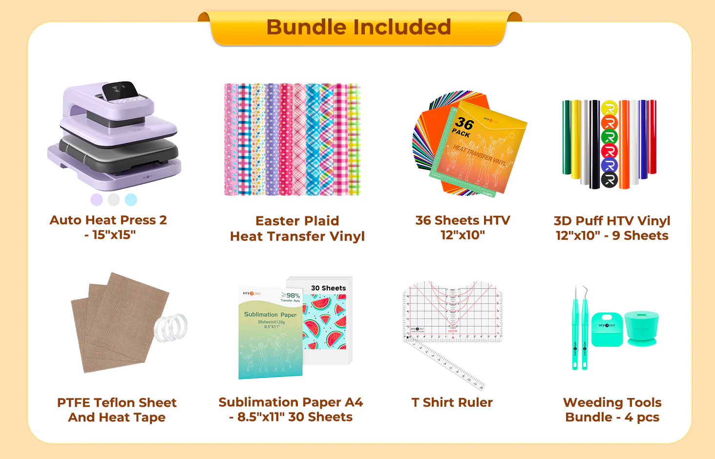 [Mid-Year Best Deal] HTVRONT Auto Heat Press 2+Great Value Bundle - Image 4