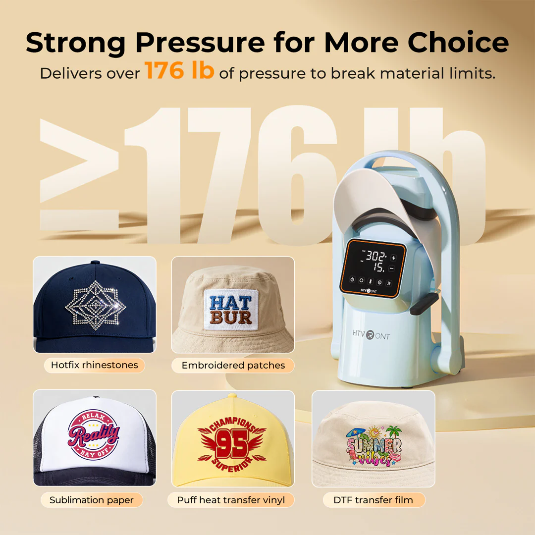 [All-in-One Kit]HTVRONT Auto Heat Press 15"x15"+Tumbler Press+a300 auto Hat Press Machine+All in Bundle - Image 20