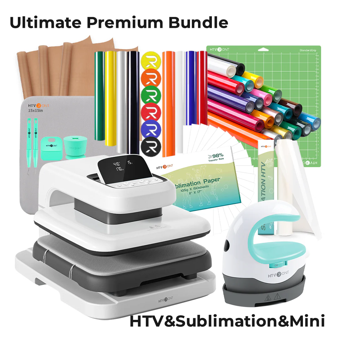 HTVRONT Auto Heat Press 2 - Digit 120V, Ultimate Premium Kit - Daisy White - Image 17