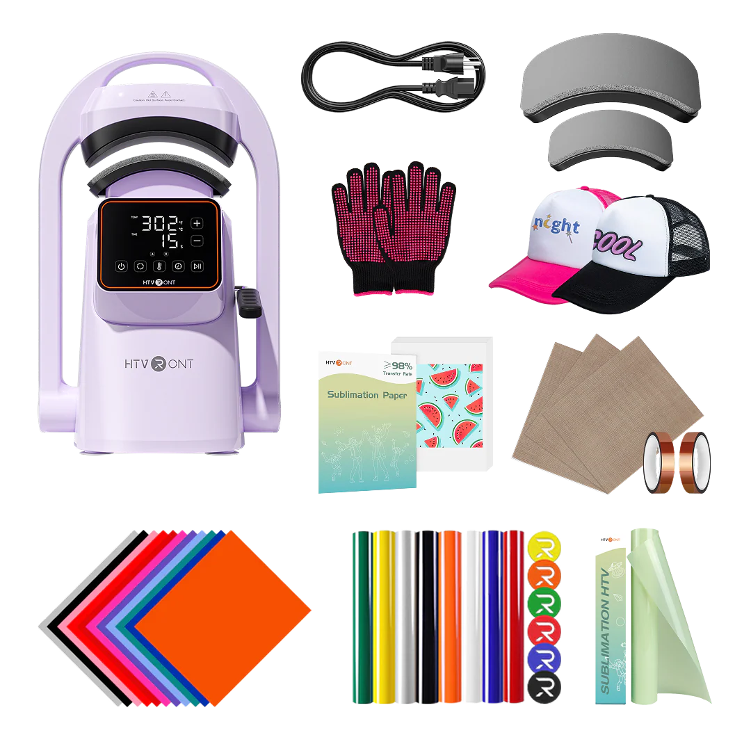 New! HTVRONT A300 Auto Hat Heat Press - Image 19