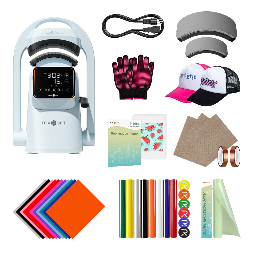 New! HTVRONT A300 Auto Hat Heat Press - Image 4