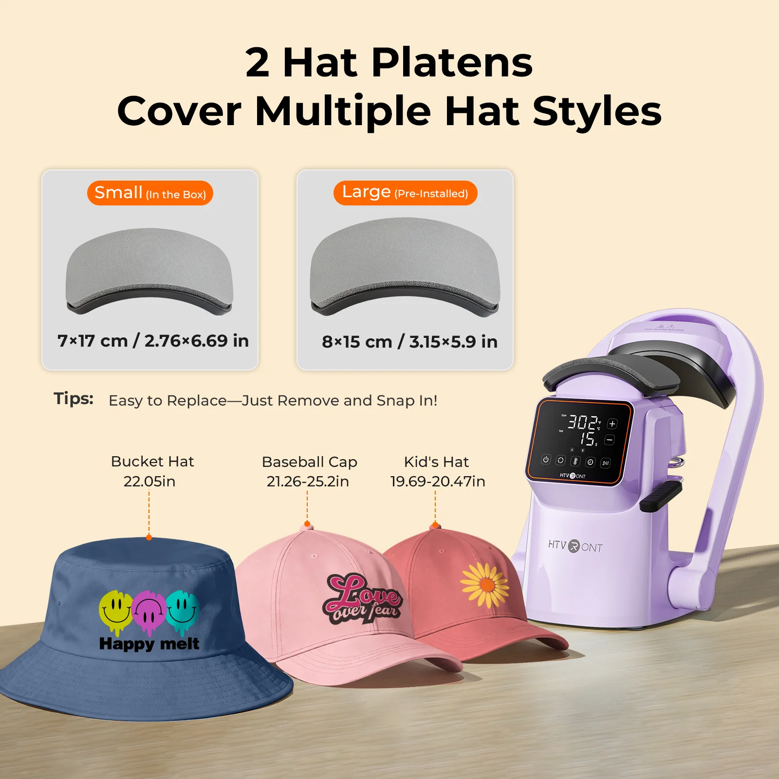 New! HTVRONT A300 Auto Hat Heat Press - Image 17