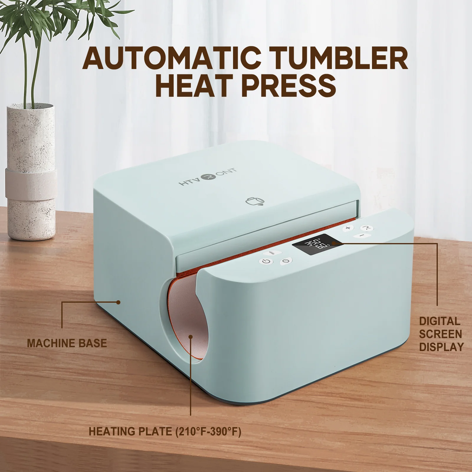 [Machine Bundle]HTVRONT Auto+Tumbler Heat Press Machine & Free Materials - Image 7