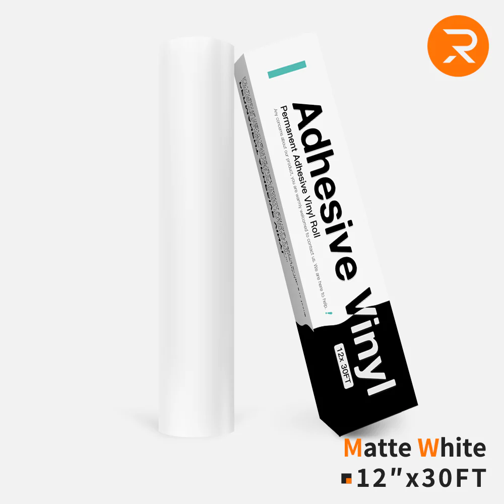 Permanent Adhesive Vinyl Roll - 12"x30 Ft （2 Colors) - Image 6